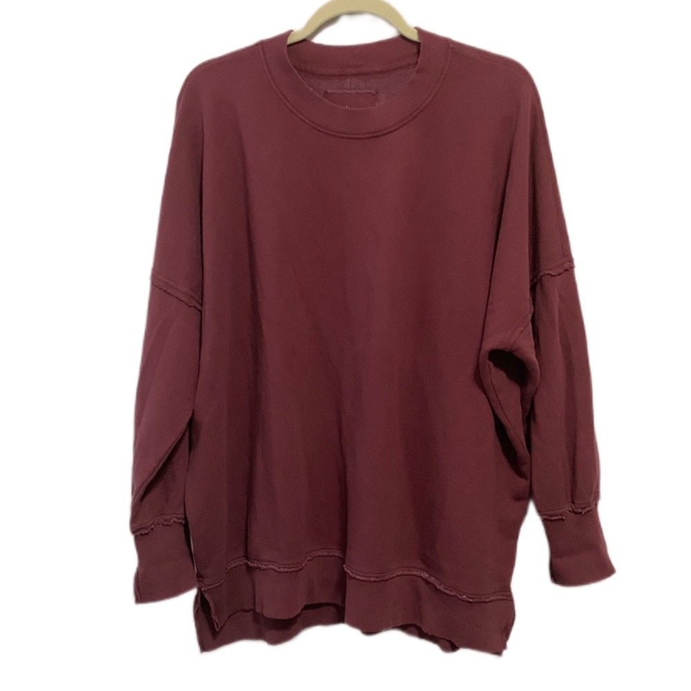 Aerie Dark Red Oversized Sweatshirt